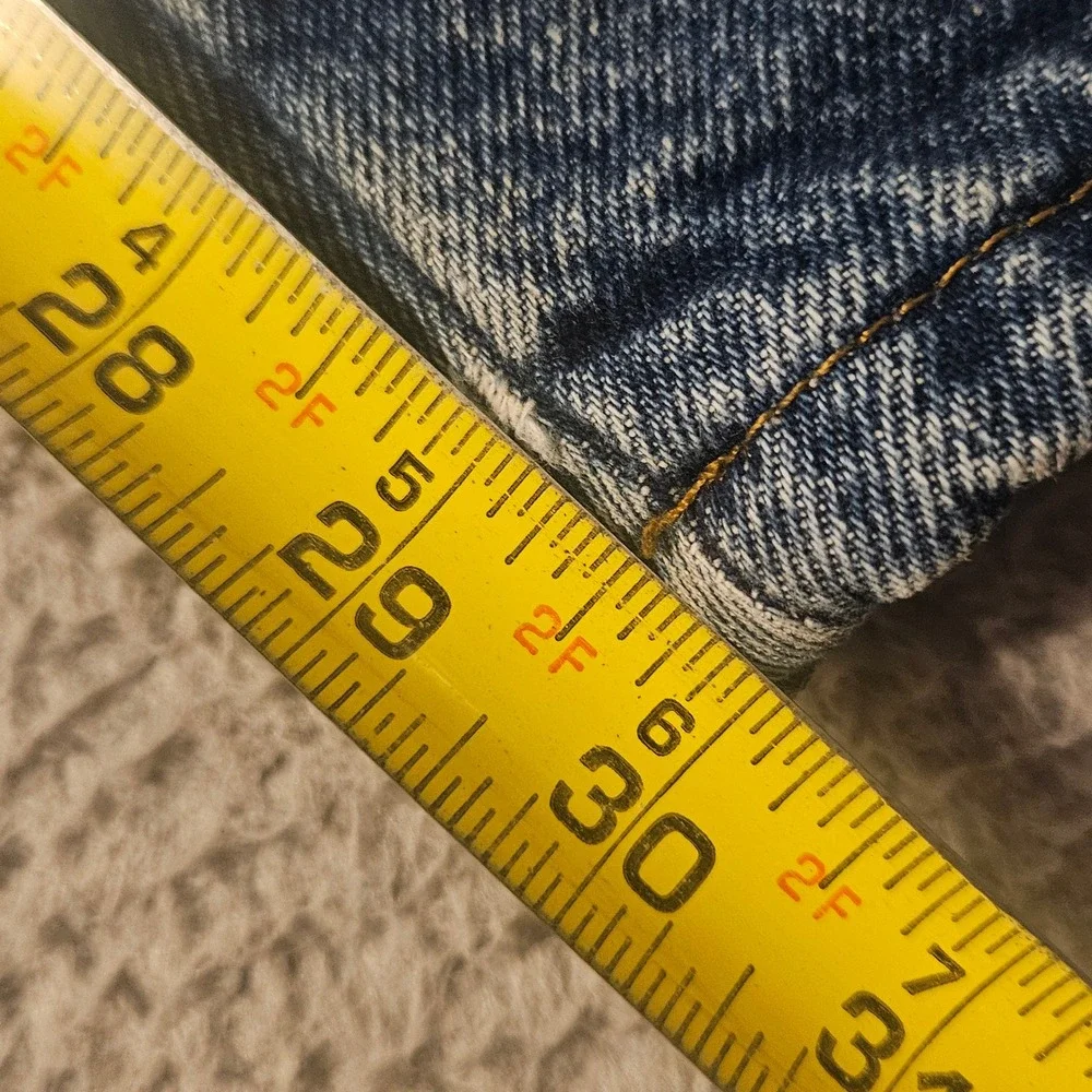 LL Bean Flannel Lined Jeans Mens 38x30 Blue Denim Plaid Made in USA Medium Wash‎